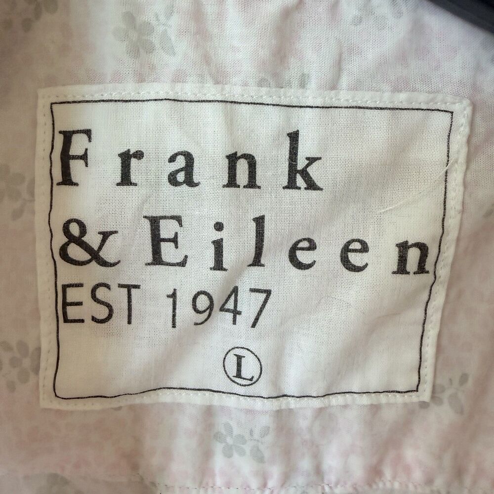 Frank & Eileen Barry L Pink Floral Button Shirt Italian Cotton Made USA Large - Picture 8 of 13